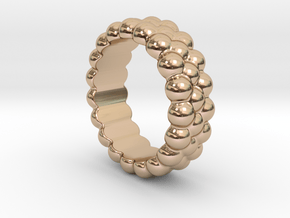 RING BUBBLES 20 - ITALIAN SIZE 20 in 14k Rose Gold Plated Brass