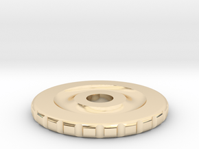 Rotary Encoder Wheel in 14k Gold Plated Brass