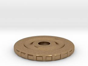 Rotary Encoder Wheel in Natural Brass
