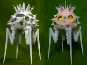 Biomorphic Object #15- Lantern in White Natural Versatile Plastic