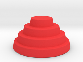 Devo Hat  78mm miniature / NOT LIFE SIZE!​ in Red Processed Versatile Plastic
