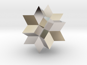 Rhombic Hexecontahedron in Rhodium Plated Brass