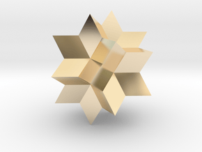 Rhombic Hexecontahedron in 14k Gold Plated Brass