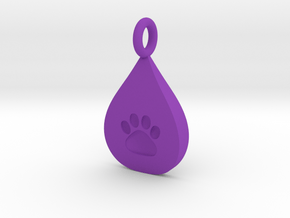 Pet Paw In Tear B in Purple Processed Versatile Plastic