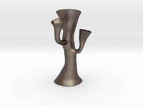 Alien Vase in Polished Bronzed Silver Steel