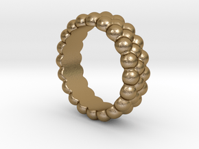 RING BUBBLES 25 - ITALIAN SIZE 25 in Polished Gold Steel
