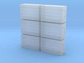 HO 6 Fish Crates in Tan Fine Detail Plastic