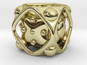 Dice No.2 S (balanced) (1.9cm/0.75in) in 18K Gold Plated