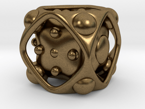 Dice No.2 S (balanced) (1.9cm/0.75in) in Natural Bronze