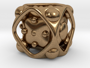 Dice No.2 M (balanced) (2.4cm/0.95in) in Natural Brass