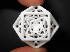 flower cube03 x2 p in White Natural Versatile Plastic