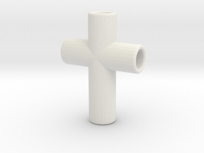 CrossPipes24-18-6-1 in White Natural Versatile Plastic