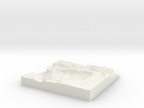 Upheaval Dome Crater Utah 4inch with base in White Natural Versatile Plastic