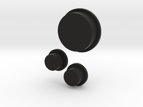 Buttons in Black Natural Versatile Plastic