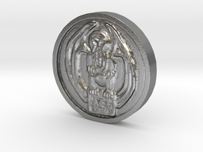 Cthulhu Coin in Natural Silver