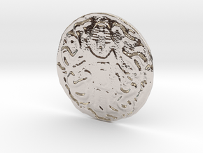 Nyarlathotep Coin in Rhodium Plated Brass