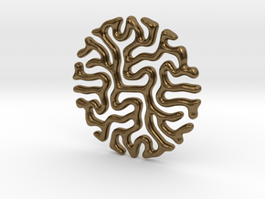 Reaction Diffusion Pendant II in Natural Bronze