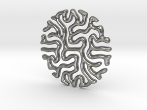 Reaction Diffusion Pendant II in Natural Silver