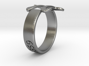 PI Ring Size8 in Natural Silver