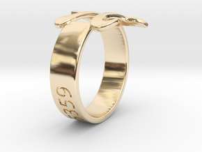 PI Ring Size6 in 14K Yellow Gold