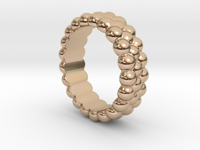 RING BUBBLES 27 - ITALIAN SIZE 27 in 14k Rose Gold Plated Brass