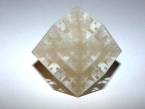 Koch Rhombododecahedron in Tan Fine Detail Plastic