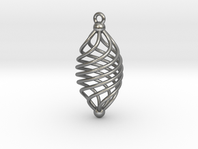 EARRING TWISTED in Natural Silver