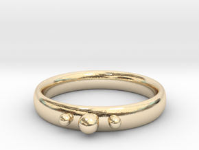 Ring with beads in 14K Yellow Gold