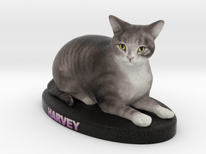 Custom Cat Figurine - Harvey in Full Color Sandstone