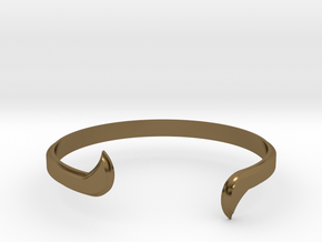 Thin Winged Cuff in Polished Bronze