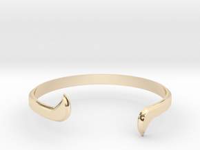 Thin Winged Cuff in 14k Gold Plated Brass