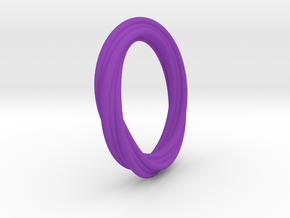Twisted ring in Purple Processed Versatile Plastic