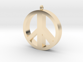Peace Pendant in 14K Yellow Gold