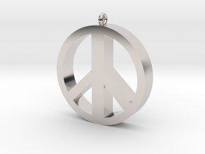 Peace Pendant in Platinum