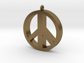 Peace Pendant in Natural Bronze