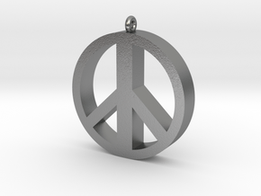 Peace Pendant in Natural Silver