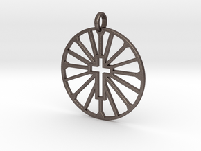 Cross Wheel in Polished Bronzed Silver Steel