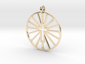 Cross Wheel in 14K Yellow Gold