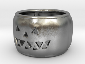 Pumpkin Ring 25mm in Natural Silver