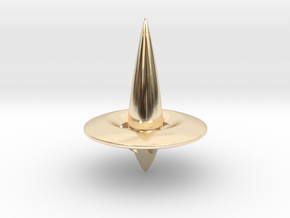 Spinning Top (Turbo Jet inspired) in 14k Gold Plated Brass