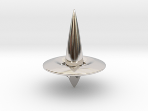 Spinning Top (Turbo Jet inspired) in Rhodium Plated Brass