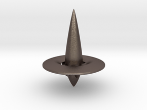 Spinning Top (Turbo Jet inspired) in Polished Bronzed Silver Steel