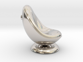 Kiss Chair (original design) in Rhodium Plated Brass