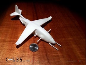 C-135 ZEUS military airplane  BIG ONE! in White Processed Versatile Plastic