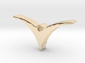 Bird pendant/necklace in 14k Gold Plated Brass