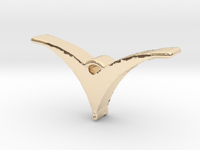 Bird pendant/necklace in 14K Yellow Gold