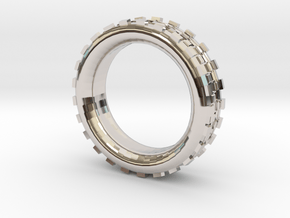 Mechawheel Ring - Size 7 in Platinum