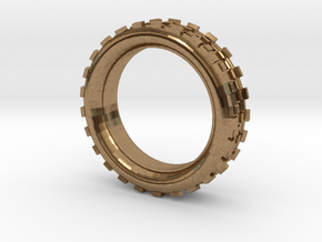 Mechawheel Ring - Size 7 in Natural Brass