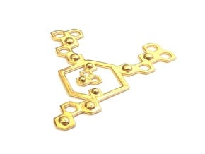QeensNest pendant/necklace in 18k Gold Plated Brass