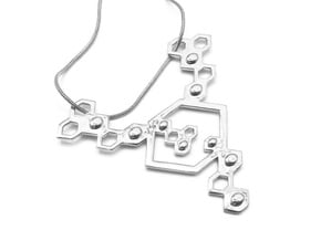 QeensNest pendant/necklace in Fine Detail Polished Silver